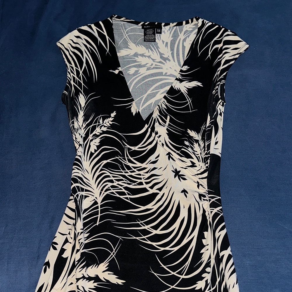 BCBGMaxAzria Monochrome Patterned Dress